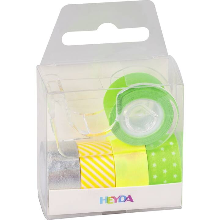 HEYDA Duck Tape Set (Silber, Gelb, Grün, 3 m)