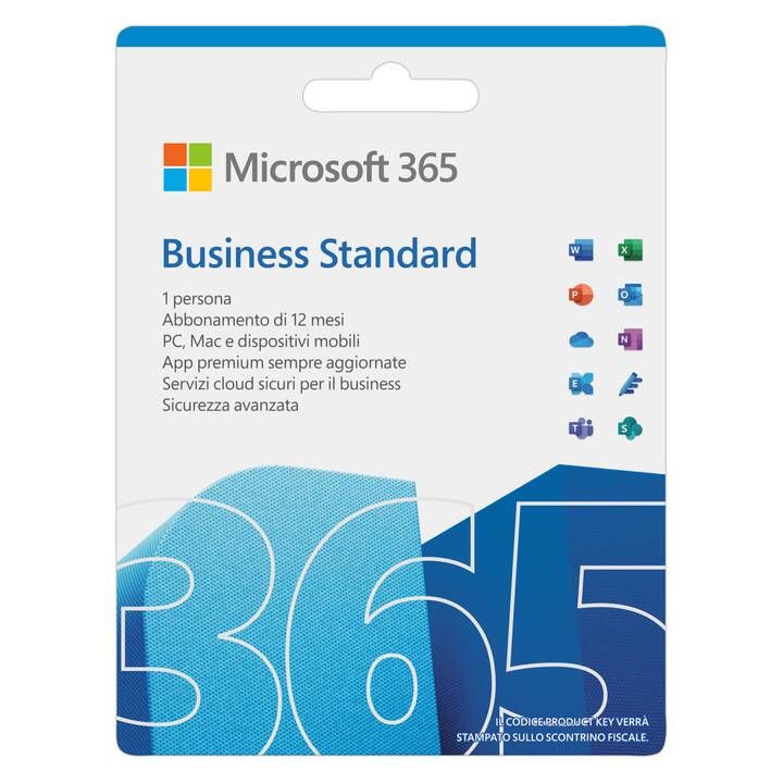 MICROSOFT 365 Business Standard (Jahreslizenz, 1x, 1 Jahr, Italienisch)