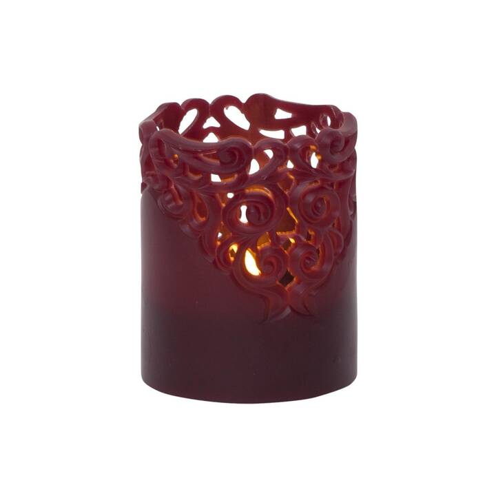 STAR TRADING Pillar Clary Candele LED (Rosso)