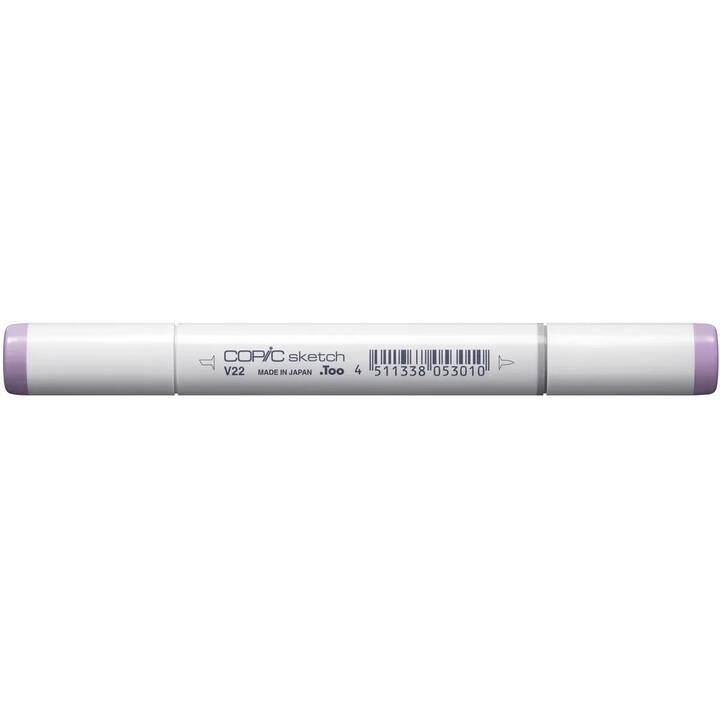 COPIC Marqueur de graphique Sketch V22 - Ash Lavender (Pourpre, 1 pièce)
