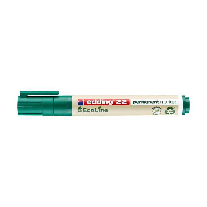 EDDING Permanent Marker EcoLine 22 (Grün, 1 Stück)