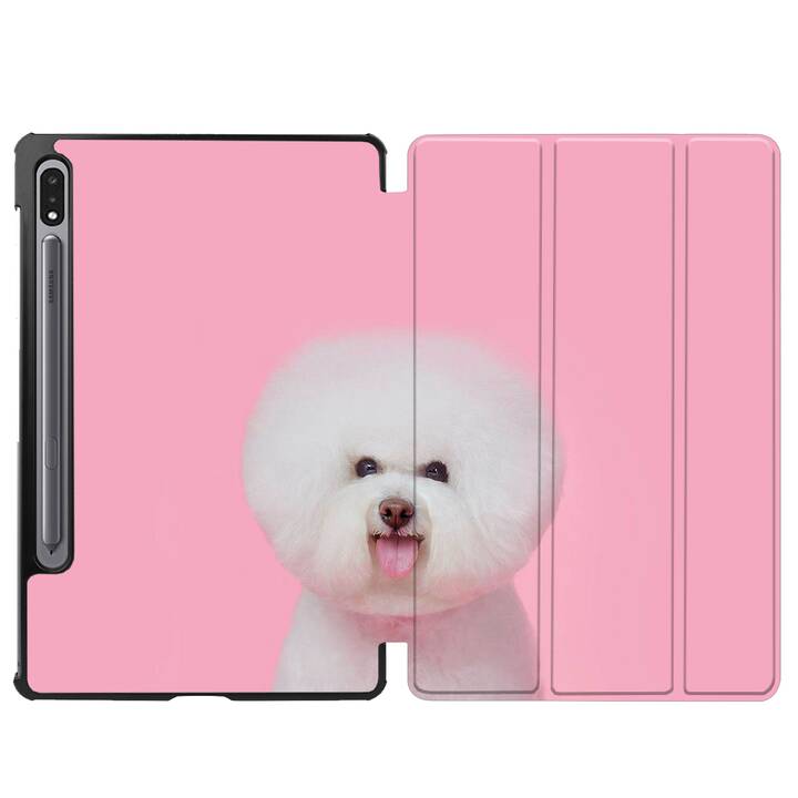 EG coque pour Samsung Galaxy Tab S8+ 12.4" (2022) - rose - chiens