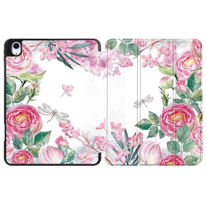 EG Housse (10.9", iPad (10. Gen. 2022), Fleurs, Rose)