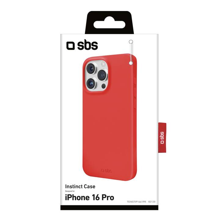 SBS Backcover Instinct (iPhone 16 Pro, Rosso)