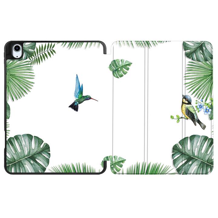 EG coque pour iPad Air 10.9" (2022) 5e génération - vert - fleurs