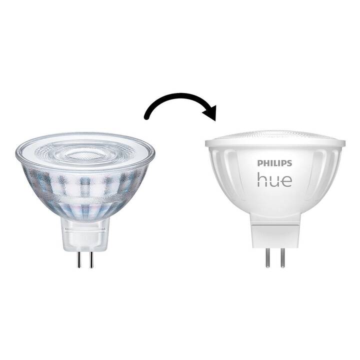 PHILIPS HUE LED Birne White & Color Ambiance MR16 400lm (GU5.3, Bluetooth, 6.3 W)