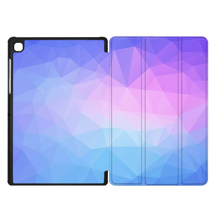 EG coque pour Samsung Galaxy Tab A7 Lite 8.7" (2021) - bleu - géométrique