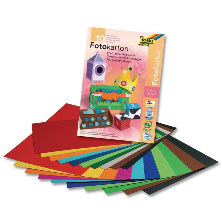 FOLIA Cartone (Multicolore, A3, 10 foglio)
