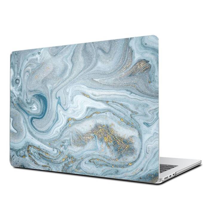 EG Coque rigide (MacBook Air 13" M3 2024, Marbre, Bleu)