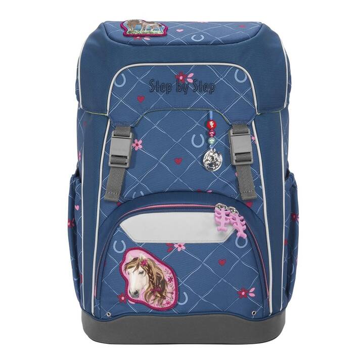 STEP BY STEP Schulranzen Set Giant Horse Lim (23 l, Blau, Rosa)