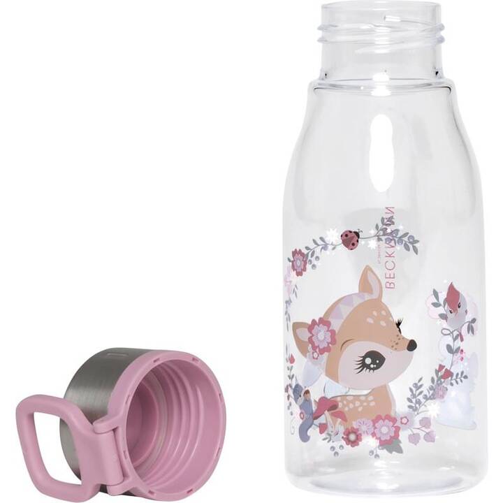 BECKMANN Gourde enfants Deer (0.4 l, Transparent, Pink)