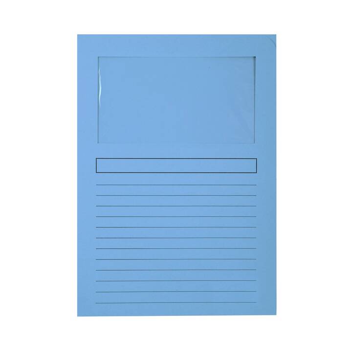 BIELLA Cartellina trasparente Evergreen (Blu, A4, 10 pezzo)