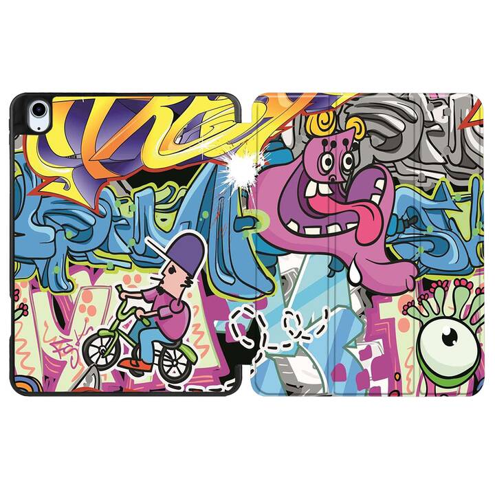 EG coque pour iPad Air 10.9" (2022) 5e génération - multicolore - graffiti