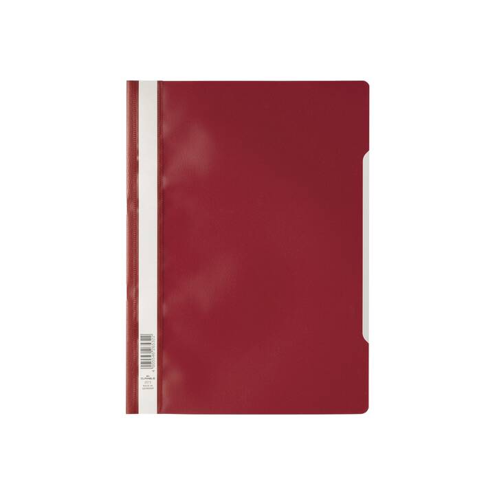 DURABLE Cartellina ad aghi (Transparente, Rosso, A4, 50 pezzo)