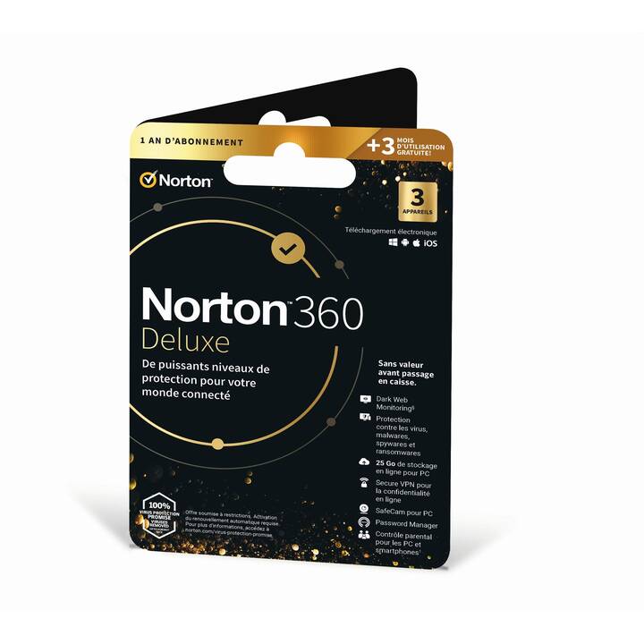 NORTON 360 Deluxe (Jahreslizenz, 3x, 15 Monate, Französisch)