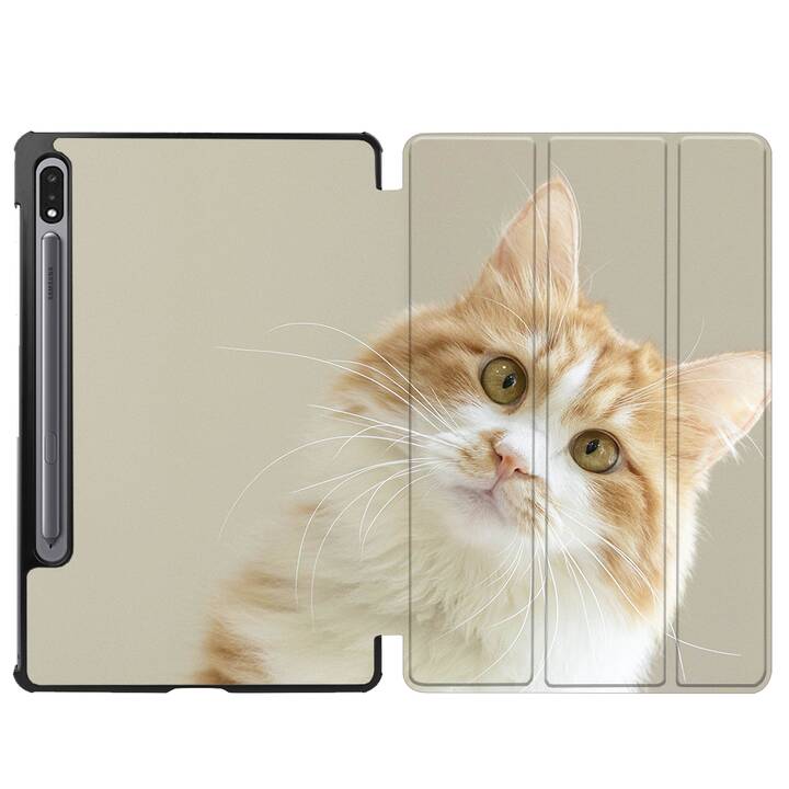 EG coque pour Samsung Galaxy Tab S8+ 12.4" (2022) - marron - chats