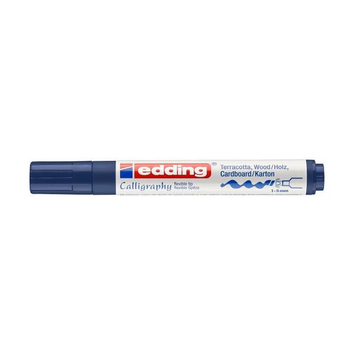 EDDING Permanent Marker 1455 (Blau, 1 Stück)