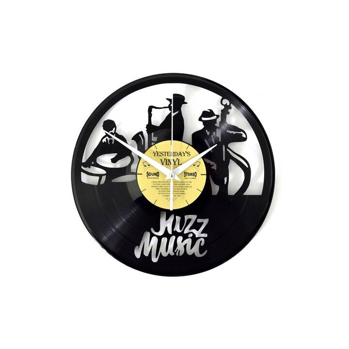 YESTERDAY'S VINYL Jazz Musik Wanduhr (Analog, 30 cm)