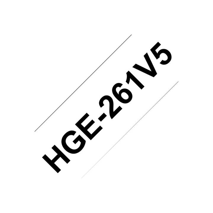 BROTHER HGe-261V5 Schriftband (Schwarz / Weiss, 36 mm)