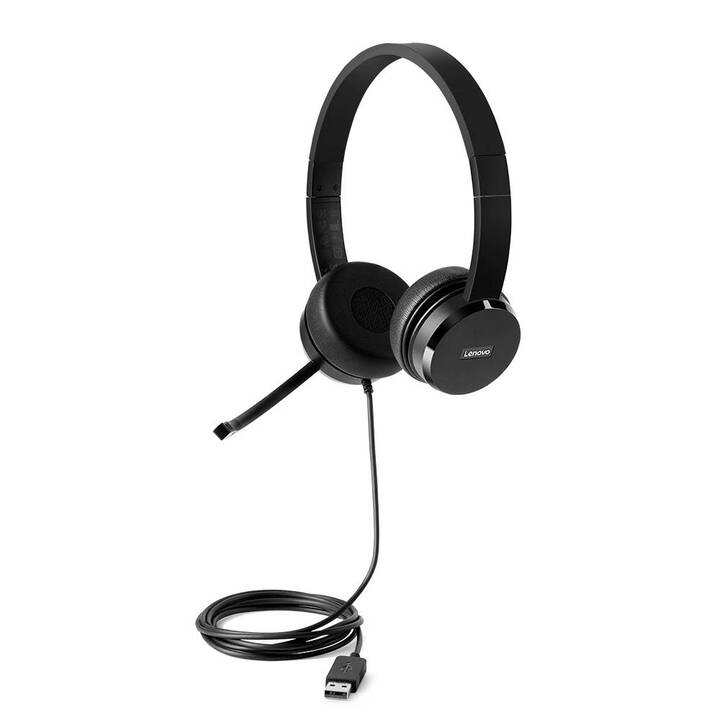 LENOVO Office Headset 100 (On-Ear, Kabel, Schwarz)