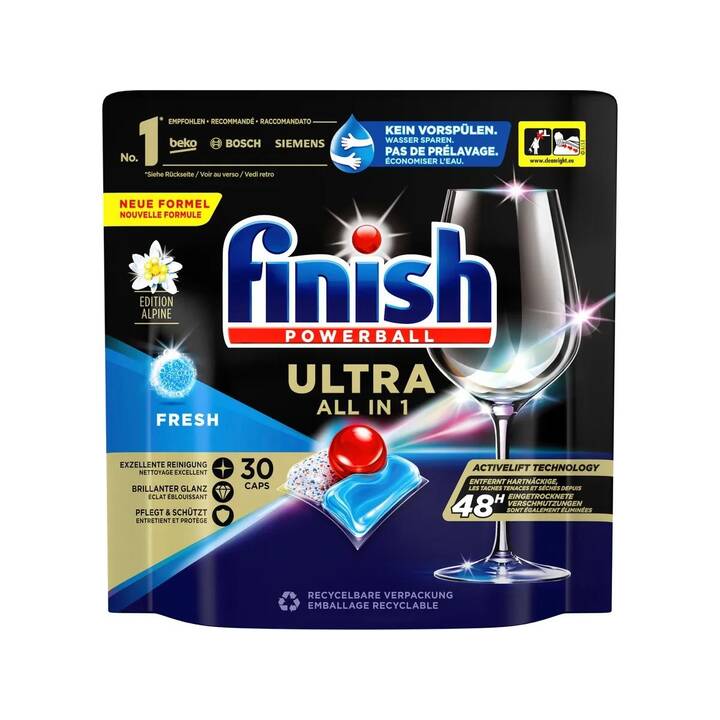 FINISH Spülmaschinenmittel Ultra All-in-1 Frisch (30 Tabs)