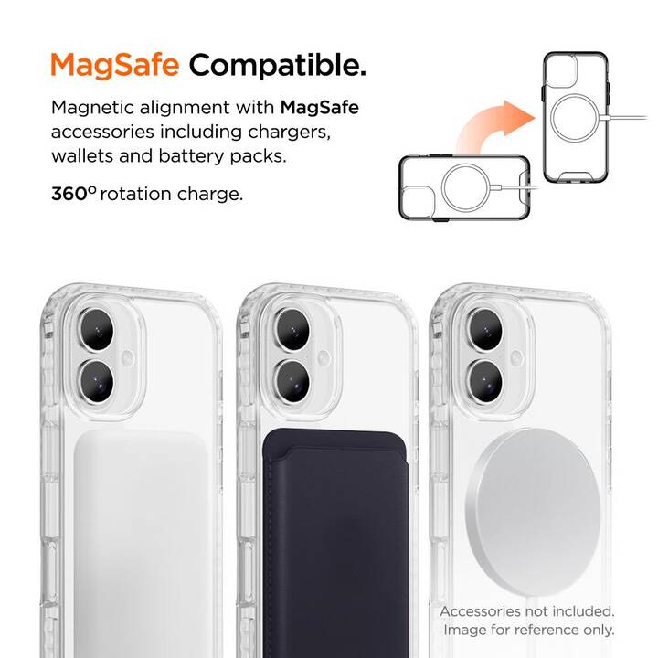 EIGER Backcover MagSafe Ice Grip (iPhone 16, Transparent)