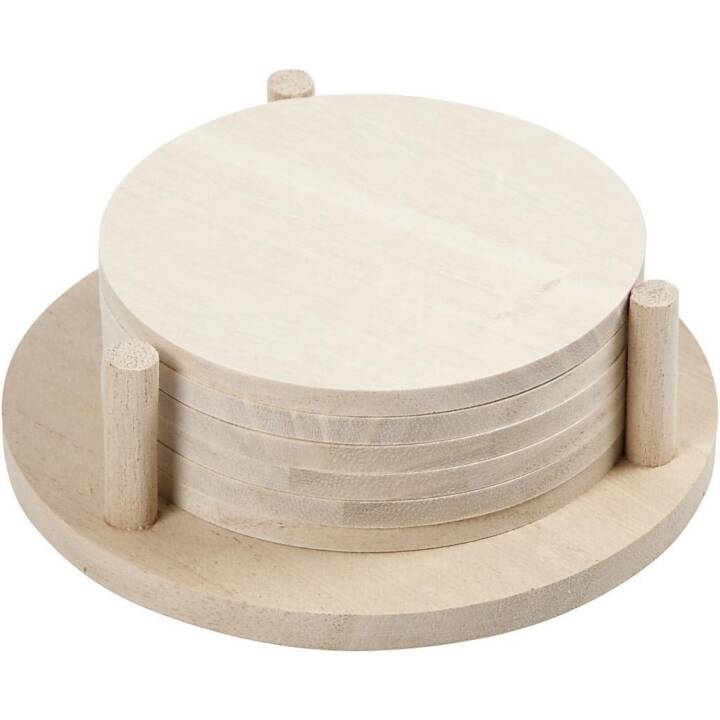 CREATIV COMPANY Articoli di legno Sottobicchiere (6 pezzo)