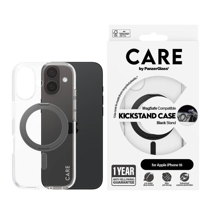 CARE Backcover (iPhone 16, Senza motivo, Transparente)