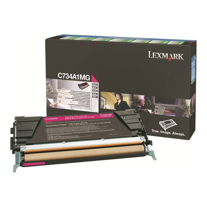 LEXMARK C734A1MG (Cartouche individuelle, Magenta)