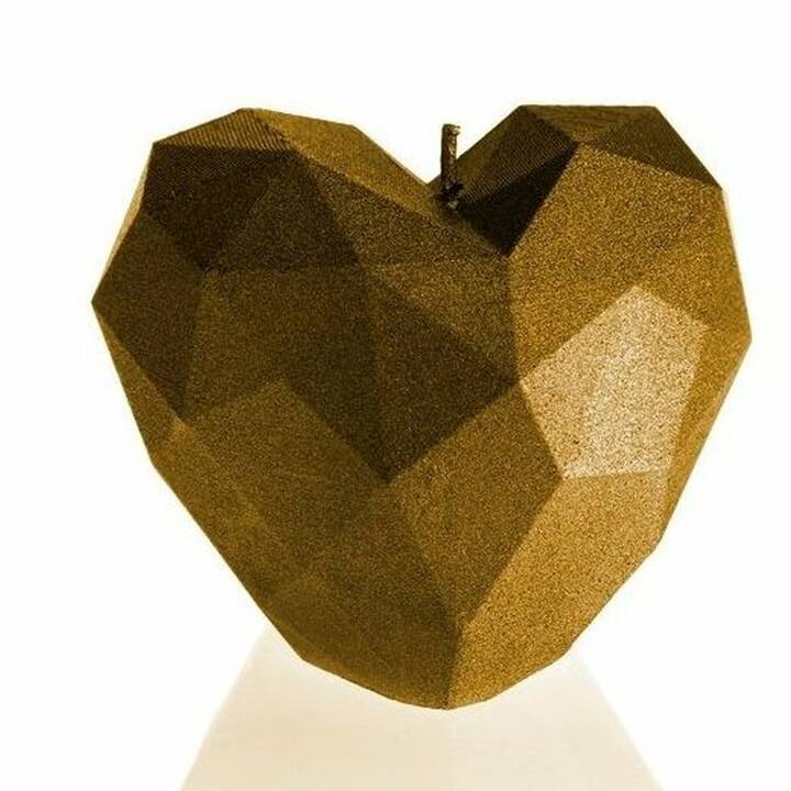CANDELLANA Candela con motivo Origami (Amore, Oro)