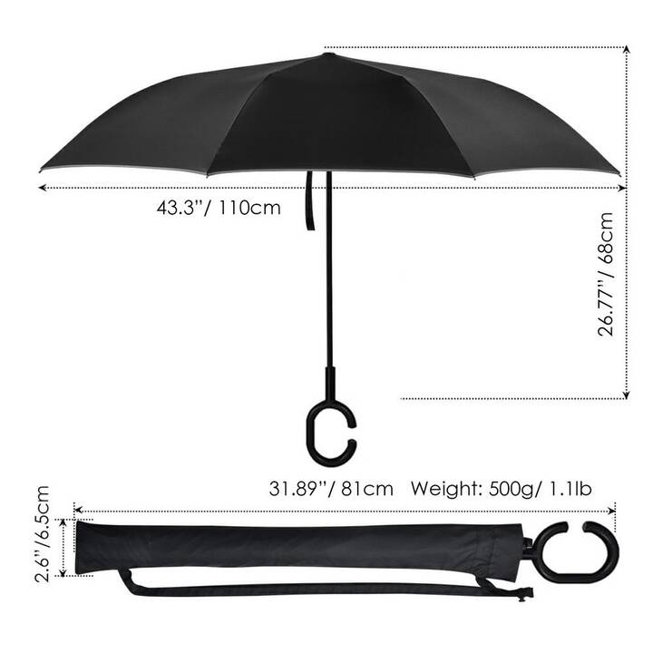 EG Parapluie-canne Fleurs (110 cm)