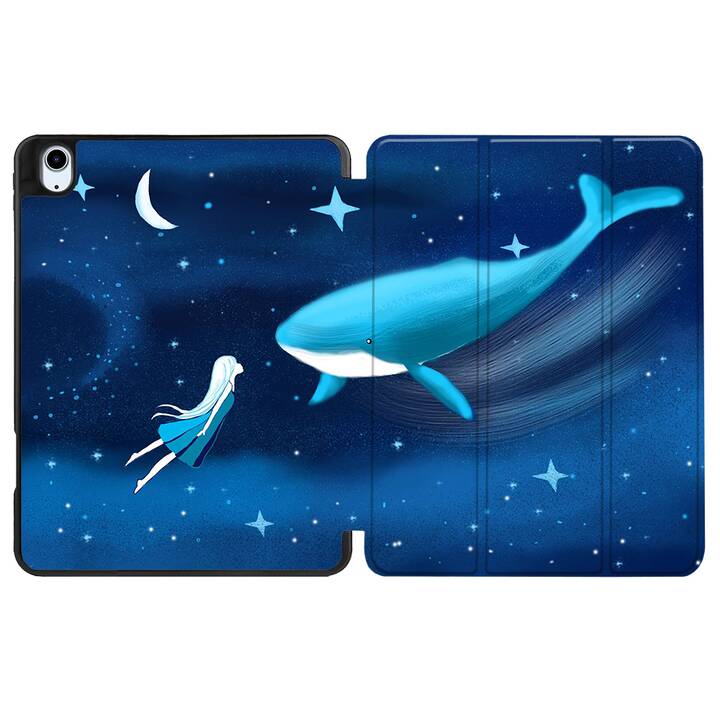 EG coque pour iPad Air 10.9" (2022) 5e génération - bleu - baleine