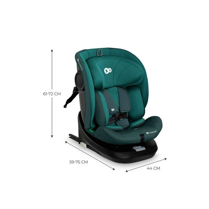 KINDERKRAFT Siège auto pour enfants I-GROW i-Size (Turquoise)