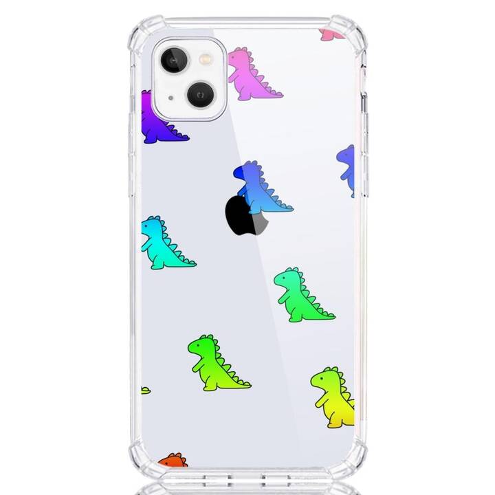EG Backcover (iPhone 15 Plus, Dinosaurier, Transparent)