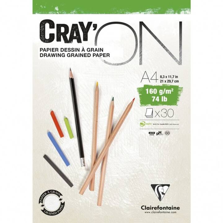 CLAIREFONTAINE Papier pour peinture CrayOn (A4)