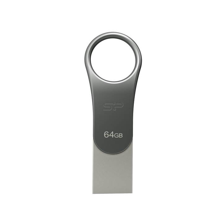 SILICON POWER Power Mobile C80  (64 GB, USB 3.2 Typ-C, USB 3.0 di tipo A)