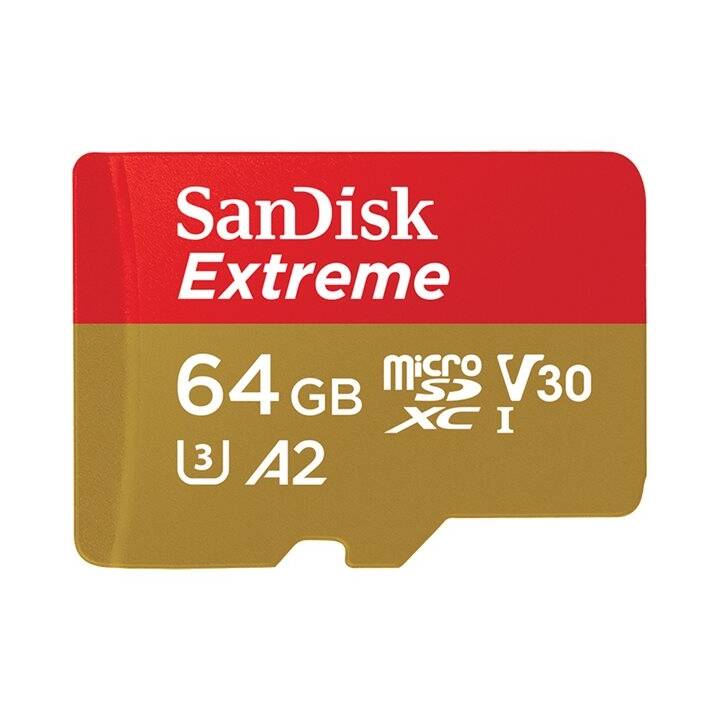 SANDISK MicroSD Extreme (Class 10, 64 GB, 160 MB/s)