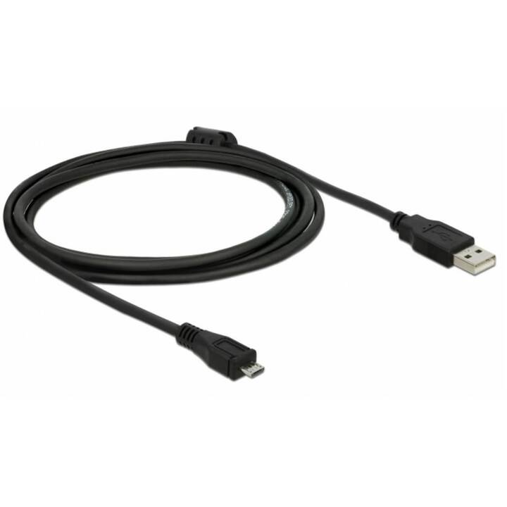 DELOCK Cavo USB (Micro USB 2.0 Tipo-B, USB 2.0 Tipo-A, 2 m)