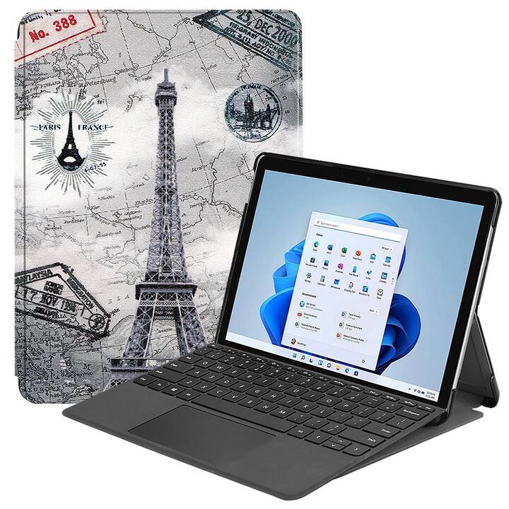 EG Housse (13", Surface Pro 8, Tour Eiffel, Gris)