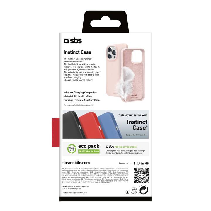 SBS Backcover Instinct (iPhone 16 Pro, Pink)