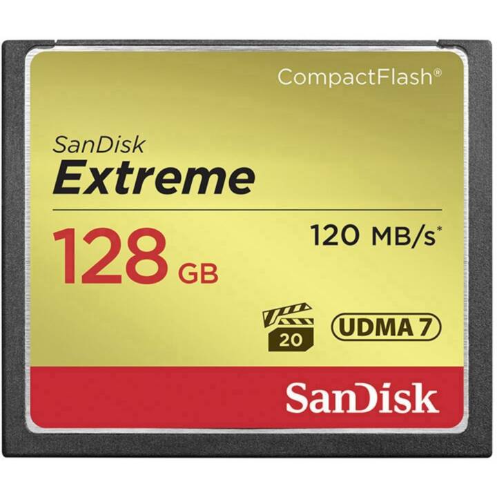 SANDISK Compact Flash Extreme (VPG 20, 128 Go, 120 Mo/s)