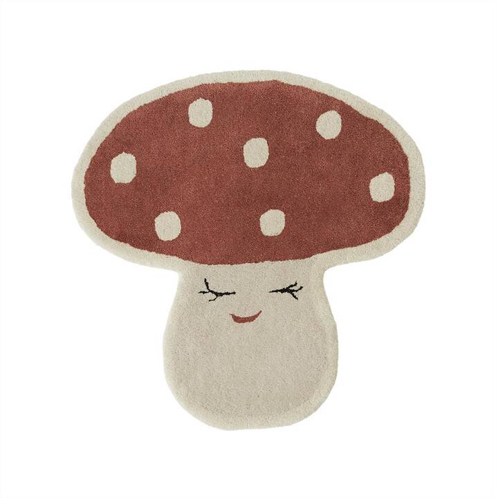OYOY Tapis pour enfants Mushroom (Multicolore, 77 x 75 cm)