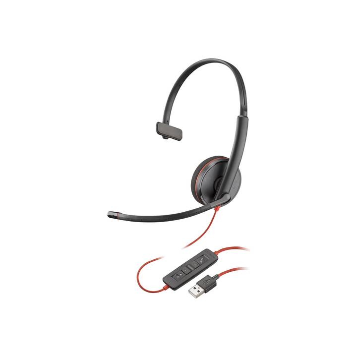 HP Office Headset Blackwire 3210 (On-Ear, Kabel, Schwarz)