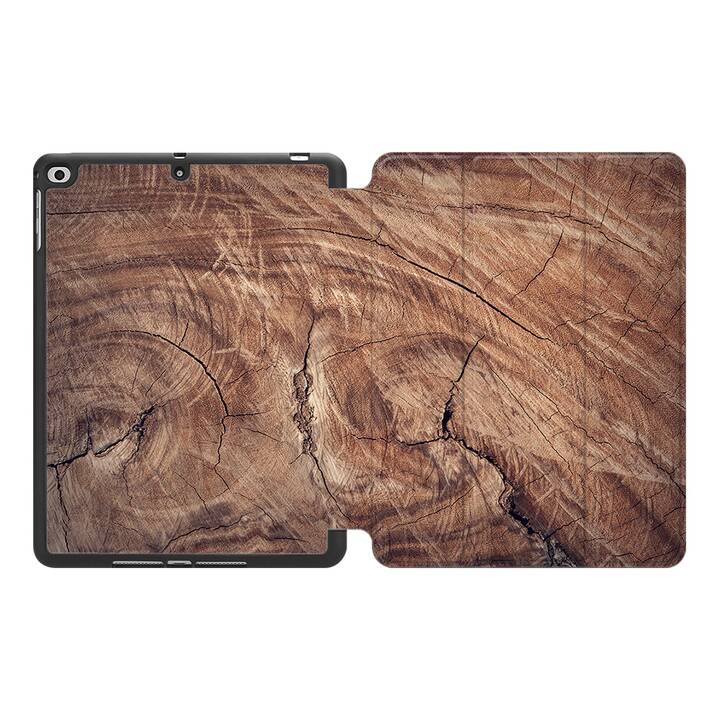 EG MTT Coque pour Apple iPad Mini 5 2019 7.9" - grain de bois