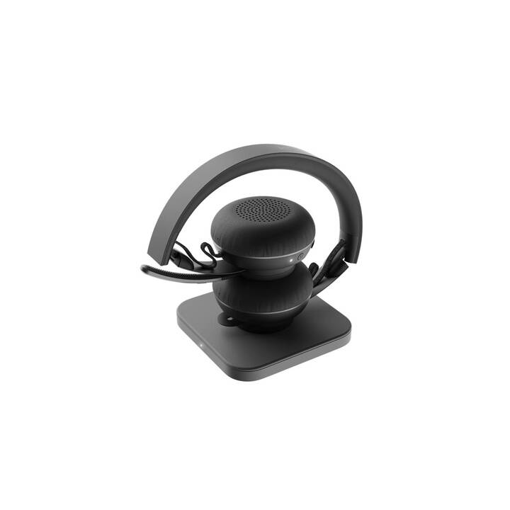 LOGITECH Office Headset Zone Wireless Plus UC (On-Ear, Kabellos, Schwarz)