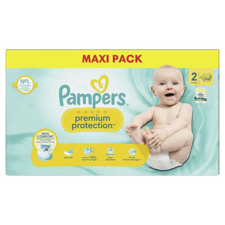 PAMPERS Premium Protection 2 (Maxi Pack, 108 Stück)