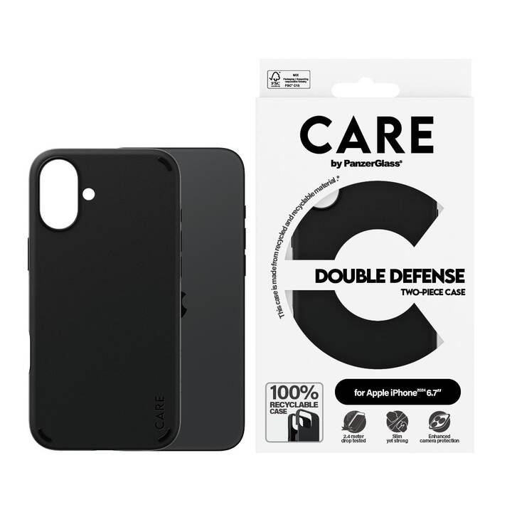 CARE Backcover (iPhone 16 Plus, Transparente)