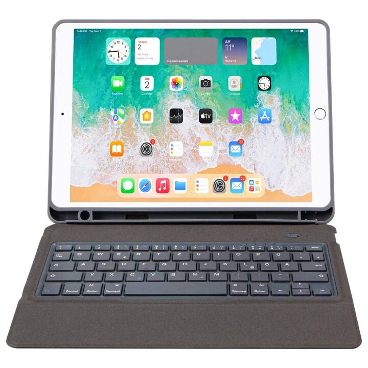 DEQSTER Slim Type Cover (10.2", iPad Gen. 9 2021, iPad Gen. 8 2020, iPad Gen. 7 2019, Noir)