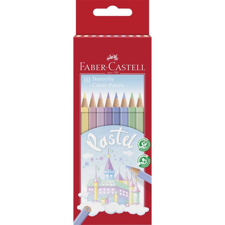 FABER-CASTELL Matite colorate Pastell (Multicolore, 10 pezzo)