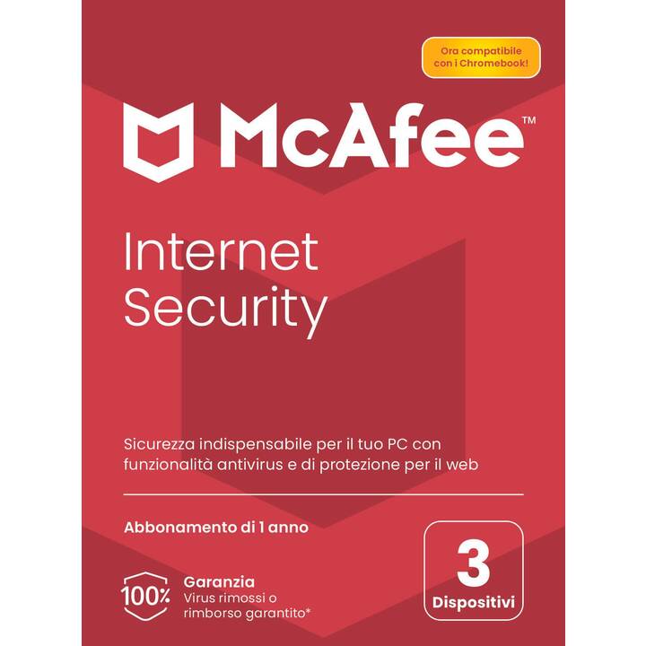 MCAFEE Internet Security (Licenza annuale, 3x, 12 Mesi, Italiano)